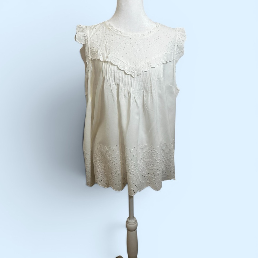 torrid Ivory Eyelet Ruffle Yoke Camisole